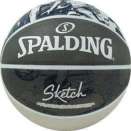 Мяч баск. SPALDING Sketch Jump р.7, 84382z, резина, бутил. камера, серый